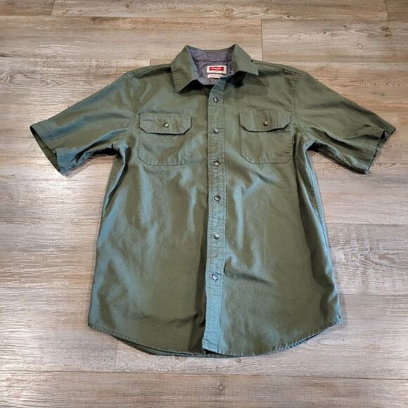 Wrangler Flex Comfort Short Sleeved Button Down Shirt Mens Size Small - Picture 1 of 7